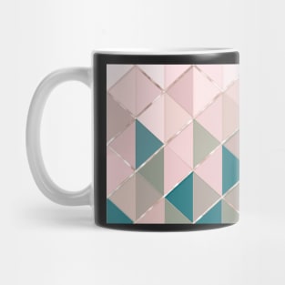 Soft pastel geometry with metallic lines Mug